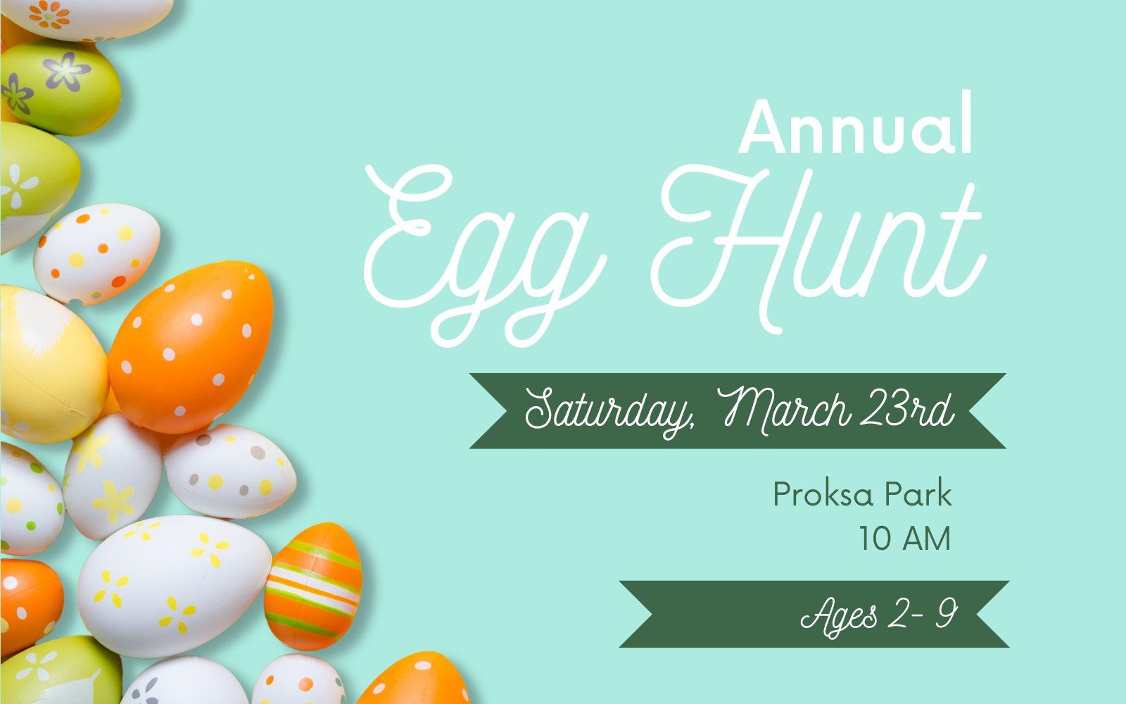 annual egg hunt graphic
