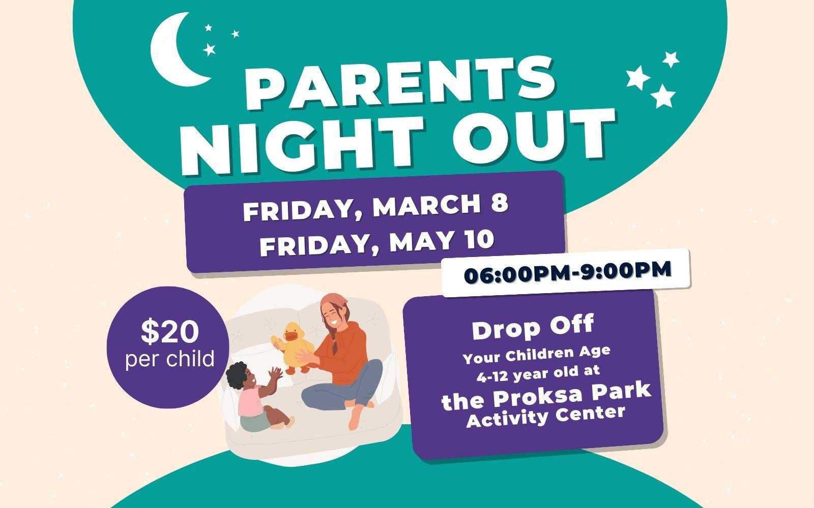 graphic for Parent's Night Out event