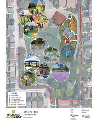 A digital rendering of possible amenities to include in the proposal for the Freedom Park OSLAD Grand application