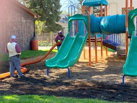 hessler park gets new mulch